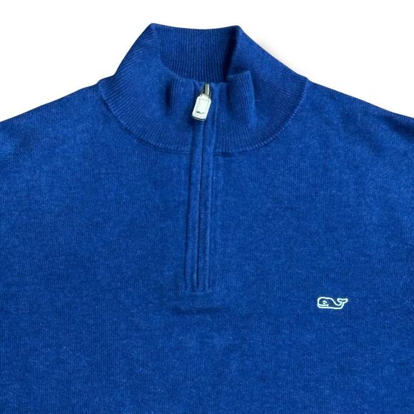 Vineyard Vines Men’s Size S Blue 1/4 Zip Pullover Cotton Sweater Classic Preppy - Picture 2 of 7
